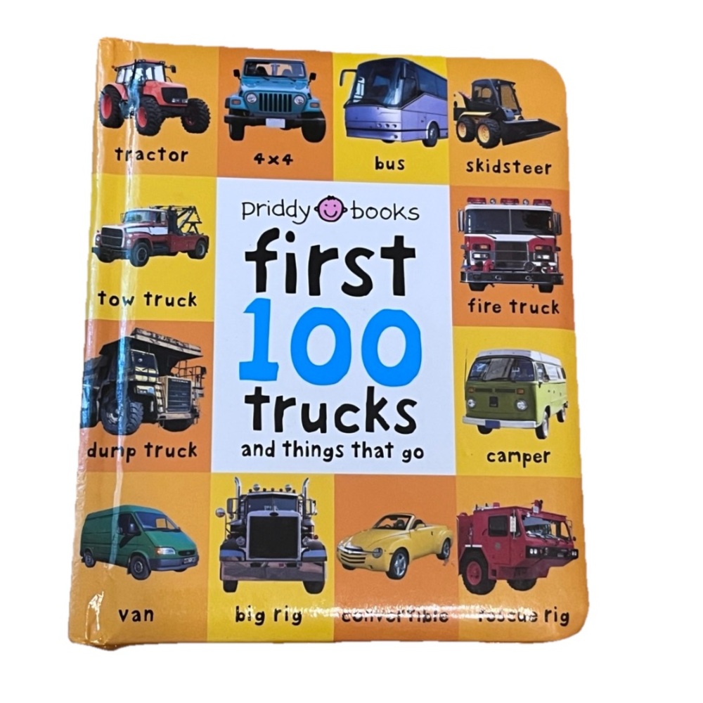 First 100 Trucks and Things That Go Board Book by Priddy Books Toddler Learning